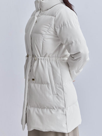 [10/30 22:00発売 期間限定 1500円OFF]ウエストマークストレッチダウンコート：ライトグレー[102サイズ対応]