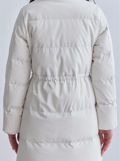 [10/30 22:00発売 期間限定 1500円OFF]ウエストマークストレッチダウンコート：ライトグレー[102サイズ対応]