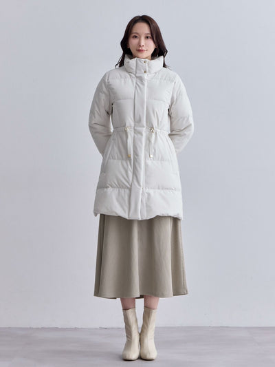 [10/30 22:00発売 期間限定 1500円OFF]ウエストマークストレッチダウンコート：ライトグレー[102サイズ対応]