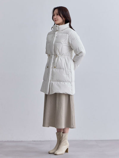 [10/30 22:00発売 期間限定 1500円OFF]ウエストマークストレッチダウンコート：ライトグレー[102サイズ対応]