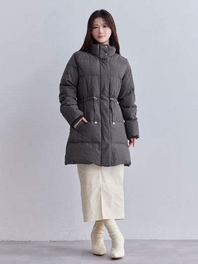 [10/30 22:00発売 期間限定 1500円OFF]ウエストマークストレッチダウンコート：チャコール[102サイズ対応]