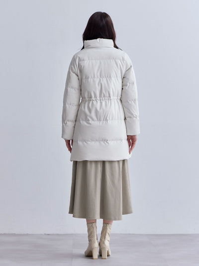 [10/30 22:00発売 期間限定 1500円OFF]ウエストマークストレッチダウンコート：ライトグレー[102サイズ対応]