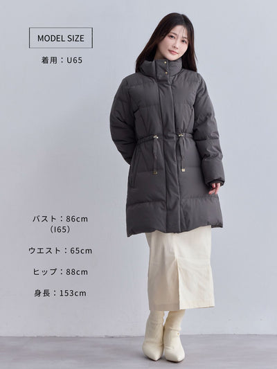 [10/30 22:00発売 期間限定 1500円OFF]ウエストマークストレッチダウンコート：ライトグレー[102サイズ対応]