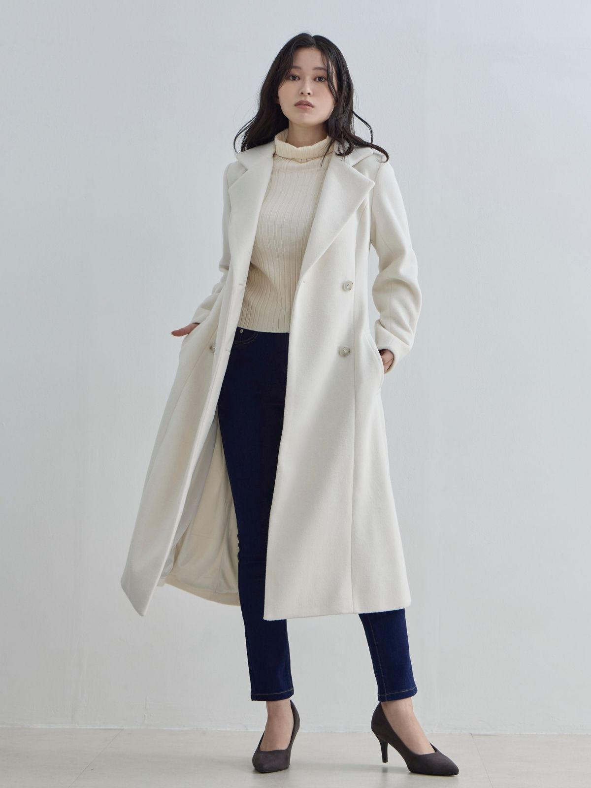 [11/13 22:00発売 期間限定 1500円OFF]理想のチェスターコート 25AW：オフホワイト[102サイズ対応/入荷次第発送]