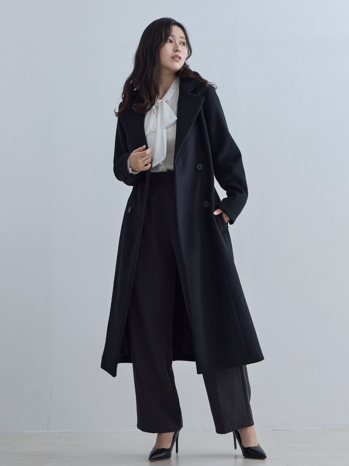 [11/13 22:00発売 期間限定 1500円OFF]理想のチェスターコート 25AW：ブラック[102サイズ対応/入荷次第発送]