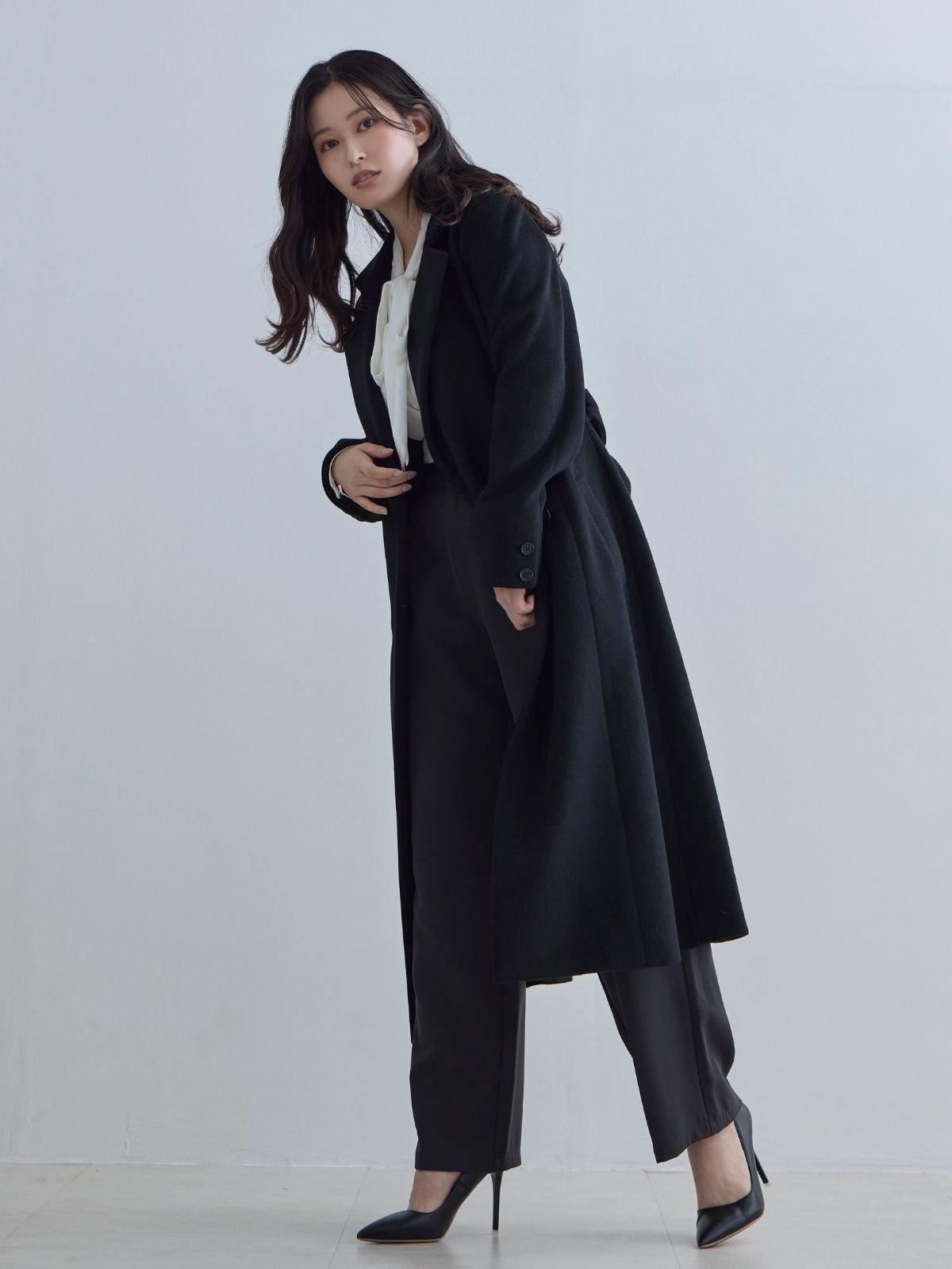 [11/13 22:00発売 期間限定 1500円OFF]理想のチェスターコート 25AW：ブラック[102サイズ対応/入荷次第発送]