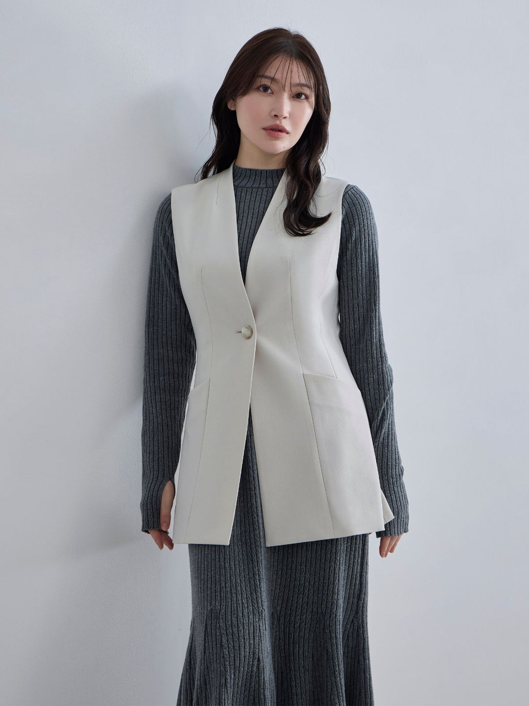オフホワイト FWRAP GILET ベスト ジレ サイズ：44 ビスコース レディース OFF-WHITE 【1-0201729】 Off-White - オフホワイト FWRAP GILET ベスト ジレ サイズ：44 ビス