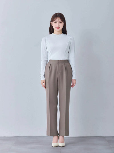 [10/16 22:00再販 期間限定 300円OFF]ハイストレッチジョーゼットパンツ 25AW：ネイビー