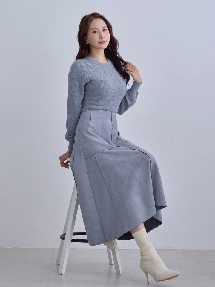 【美品】  aere / アエレ | 総裏地 Vネック プルオーバー トップス | 38 | グレー | レディース Ehre style（エーレスタイル） トップス レディース Vネック ニット