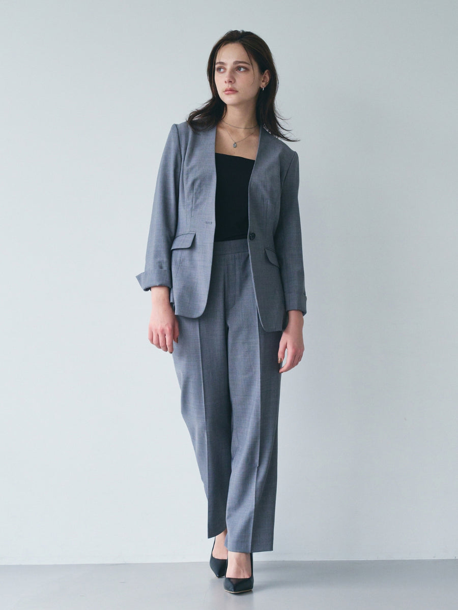 [10/22 22:00発売 期間限定 5%OFF]【ÉTOFIE】Fine wool-blended stretch pants：GRAY[Sサイズ対応/入荷次第発送]