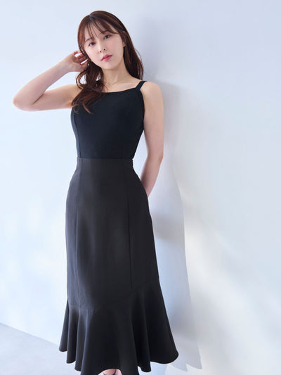 [5/22 22:00発売 期間限定 200円OFF]ブラ紐とまるコットンリブキャミソール：ブラック[102サイズ対応]