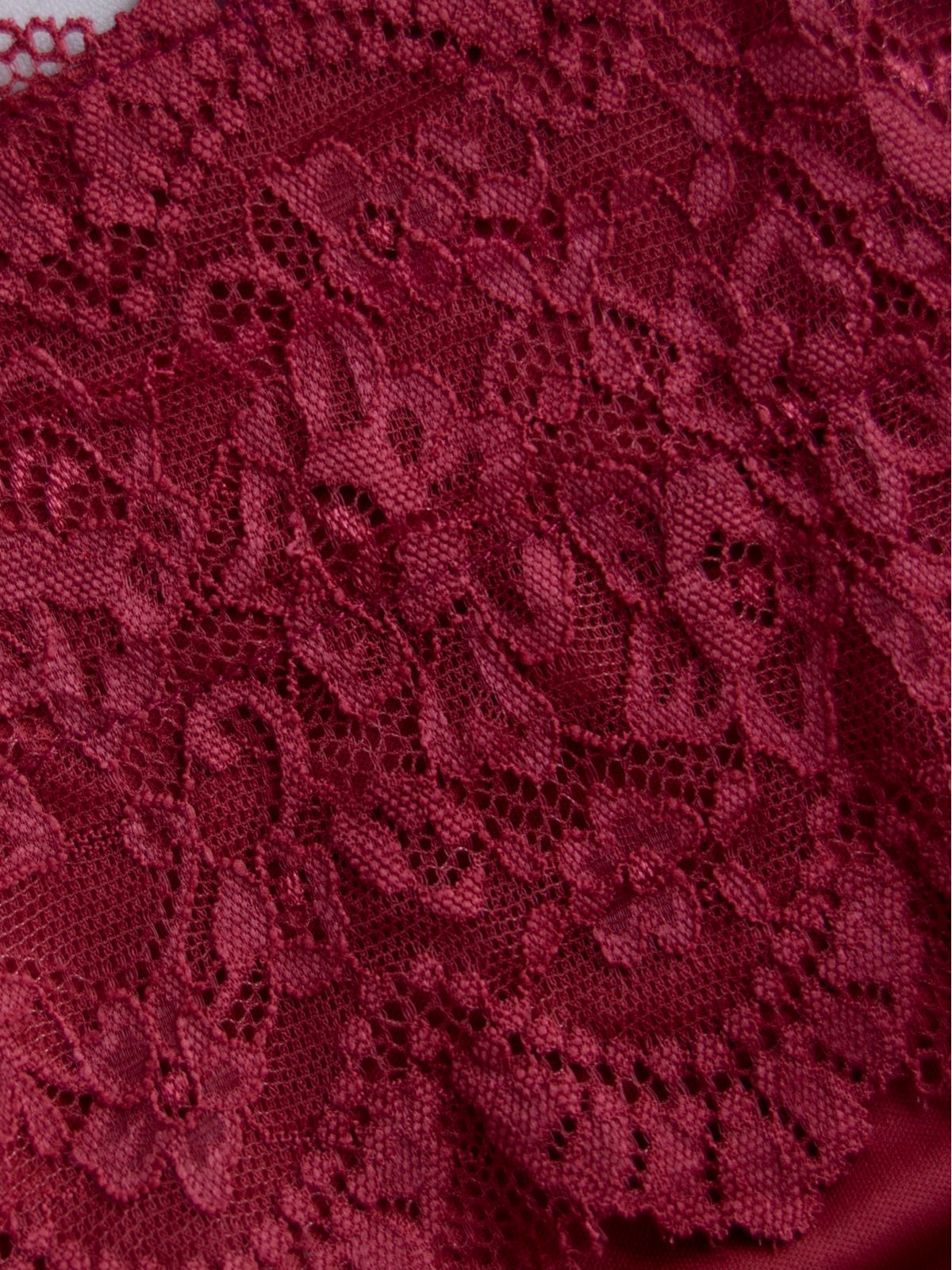 [11/6 22:00販売 期間限定 200円OFF]ブラ紐とまるレースキャミソールスリップ：ボルドー[102サイズ対応]