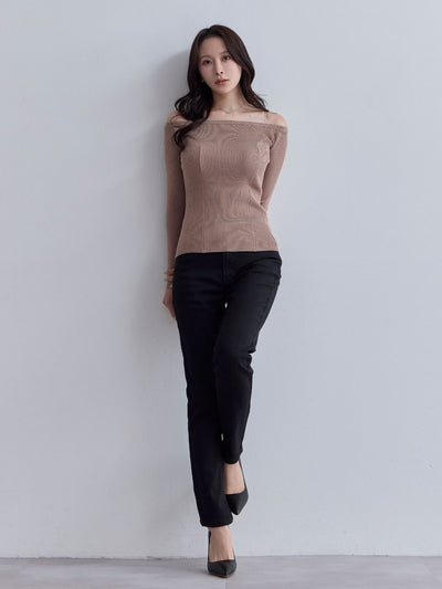 [10/30 22:00発売 期間限定 300円OFF]ウエスト調節できる裏微起毛ストレッチスキニーデニム：ブラック[入荷次第発送]