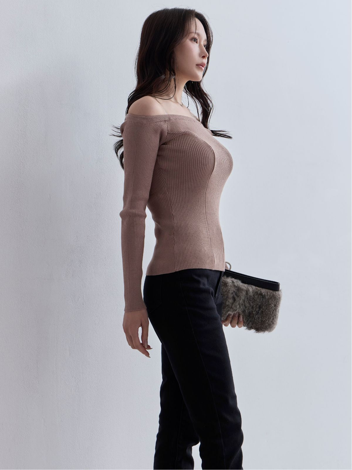 [10/30 22:00発売 期間限定 300円OFF]ウエスト調節できる裏微起毛ストレッチスキニーデニム：ブラック[入荷次第発送]