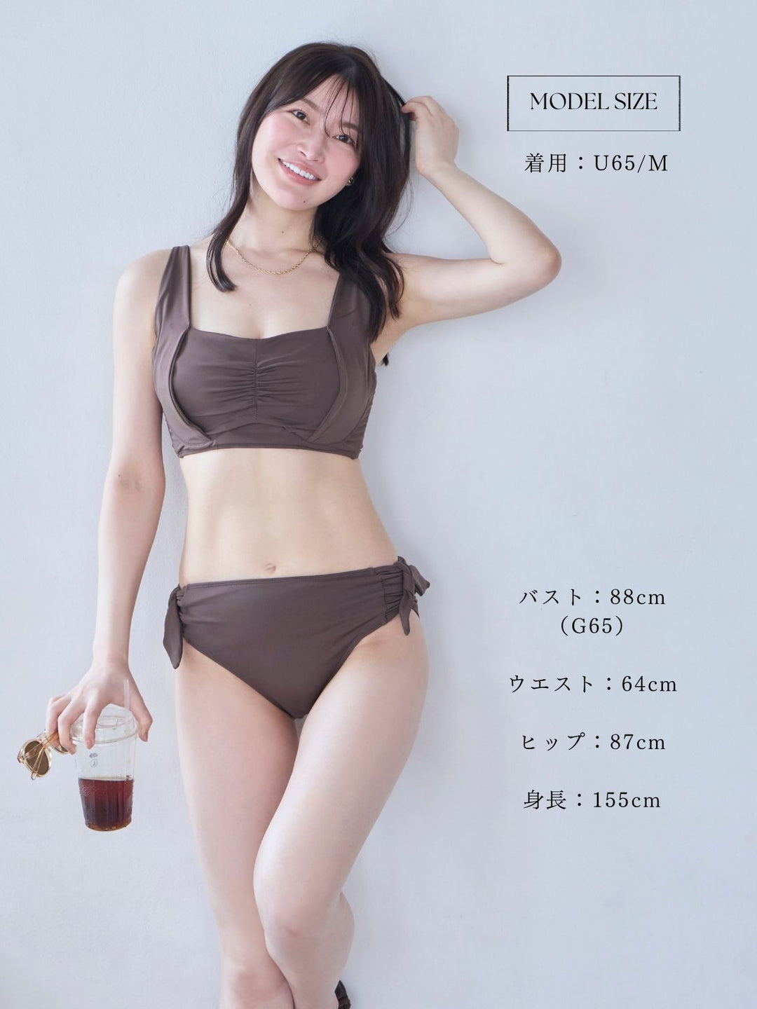 理想の水着 2026 -MANY WAY-：only TOP：ブラック│胸が大きな女性の