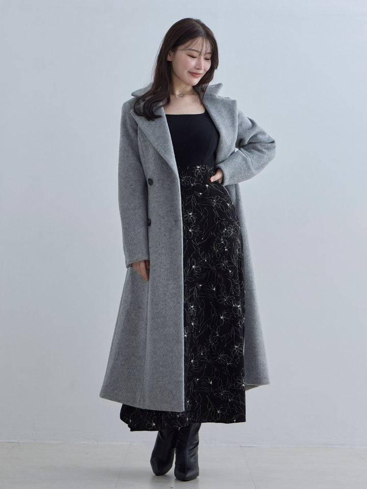 理想のチェスターコート 25AW：ライトグレー│胸が大きな女性のための