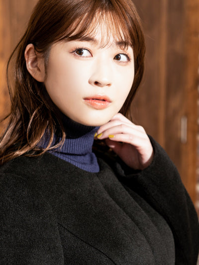 ［11/24 22:00 発売］理想のノーカラーコート：ブラック - overE/オーバーイー |胸が大きな女性のためのアパレルブランド