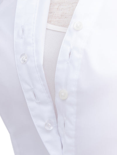 ホワイトシャツ：スキッパー22SS - overE/オーバーイー |胸が大きな女性のためのアパレルブランド