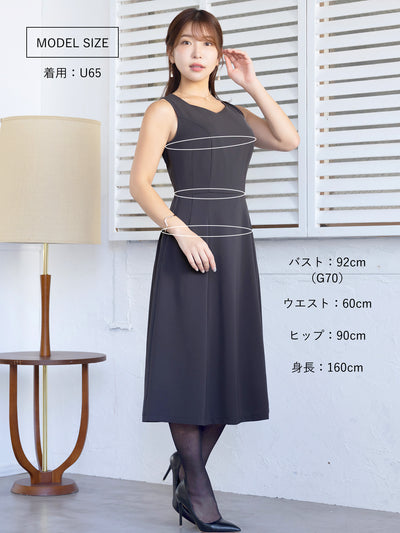 ノースリーブプレシャスワンピース：オフホワイト